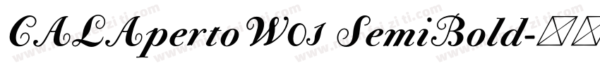 CALApertoW01 SemiBold字体转换